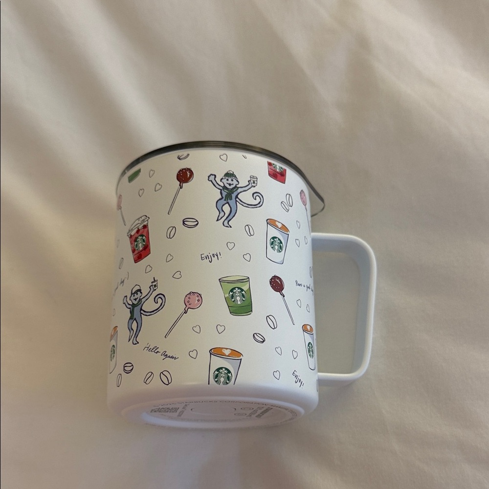 Roller rabbit x Starbucks White Ceramic Mug